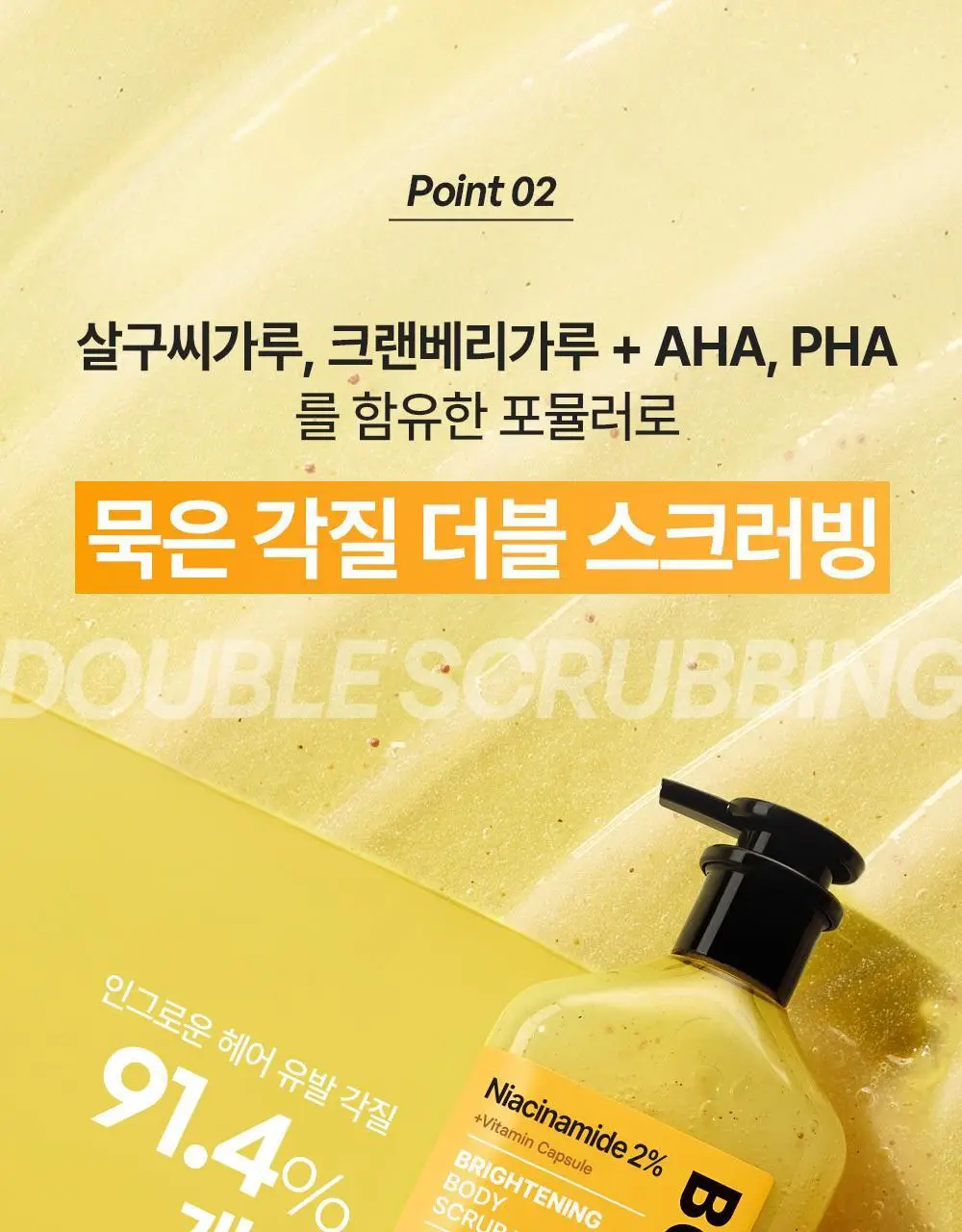 [NEW] 비욘드 바디타민 나이아신아마이드 B3 2% 비타 캡슐 브라이트닝 바디 스크럽 워시 500ml 상세페이지 26